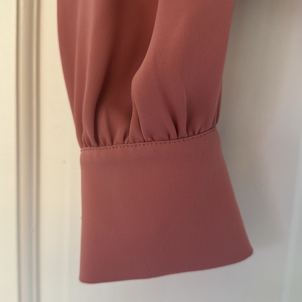 NWOT ARITZIA WILFRED Tulum top size M orange brown coral longsleeve - Picture 5 of 10